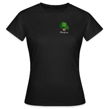 Monstera Flora jardinier de plantes d’intérieur - T-shirt Femme - noir - Devant - AI Model Female 172 dark (172cm)