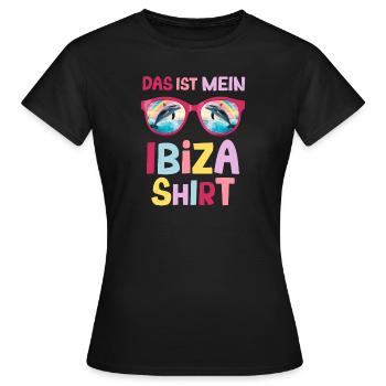 Delfin Sonnenbrille Urlaub Saufen Ibiza Party - Frauen T-Shirt - Schwarz - Vorne - AI Model Female 172 dark (172cm)