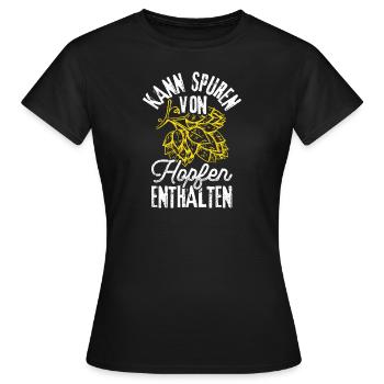 Beer Drinking Beer Fun Drinking Hops Drinking Drinking Drinking - Women's T-Shirt - black - Front - AI Model Female 172 dark (172cm)