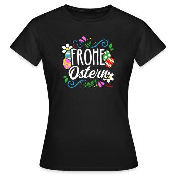 Joyeuses Pâques - T-shirt Femme - noir - Devant - AI Model Female 172 dark (172cm)
