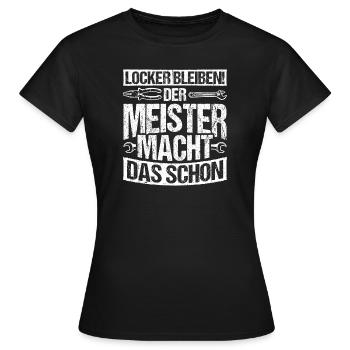 Maîtrise artisan mécatronicien technicien examen de mécanicien - T-shirt Femme - noir - Devant - AI Model Female 172 dark (172cm)