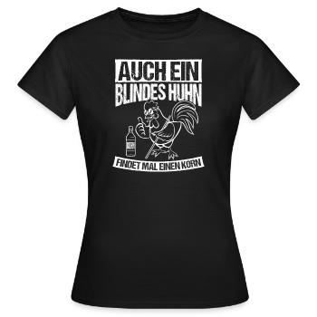 Grain Alcohol Chicken Party Dancing Grain Alcohol Drink - Women's T-Shirt - black - Front - AI Model Female 172 dark (172cm)