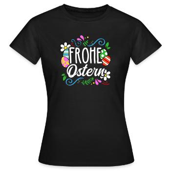 Joyeuses Pâques - T-shirt Femme - noir - Devant - AI Model Female 172 dark (172cm)