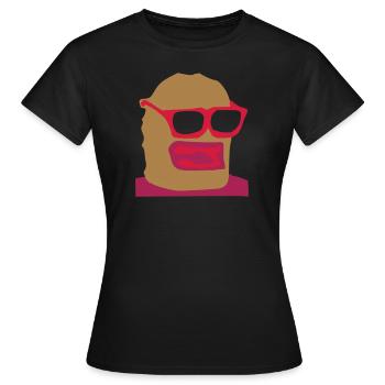 drôle, idée, fou fou - T-shirt Femme - noir - Devant - AI Model Female 172 dark (172cm)