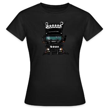 0323 S camion haut noir - T-shirt Femme - noir - Devant - AI Model Female 172 dark (172cm)
