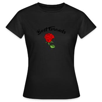 Meilleurs amis - T-shirt Femme - noir - Devant - AI Model Female 172 dark (172cm)
