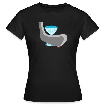 Les fragiles - T-shirt Femme - noir - Devant - AI Model Female 172 dark (172cm)