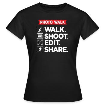 Worldwide Photowalk - Frauen T-Shirt - Schwarz - Vorne - AI Model Female 172 dark (172cm)