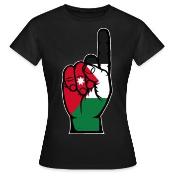 Drapeau jordanien numéro 1 - T-shirt Femme - noir - Devant - AI Model Female 172 dark (172cm)