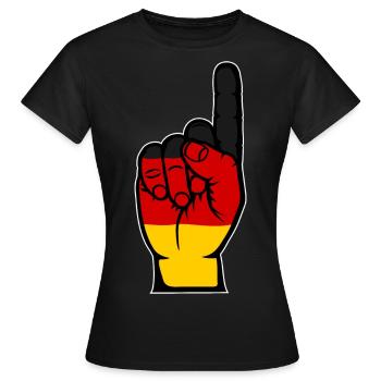 Drapeau allemand numéro 1 - T-shirt Femme - noir - Devant - AI Model Female 172 dark (172cm)