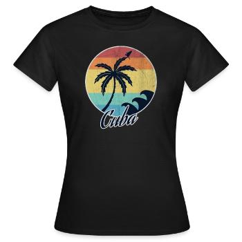 Cuba - T-shirt Femme - noir - Devant - AI Model Female 172 dark (172cm)