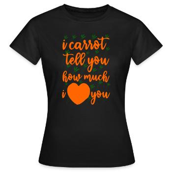 Légumes Jeu de mots Blagues de mots Carottes Carottes - T-shirt Femme - noir - Devant - AI Model Female 172 dark (172cm)