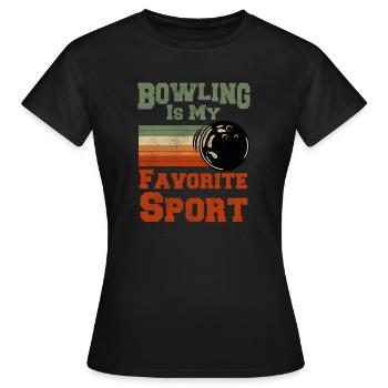 Bowling Bowling Bowling Au bowling Cadeau De Bowling Pour Bowling - T-shirt Femme - noir - Devant - AI Model Female 172 dark (172cm)