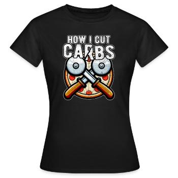 Wie Cut Carbs Diät Kohlenhydrate Ernährung - Frauen T-Shirt - Schwarz - Vorne - AI Model Female 172 dark (172cm)