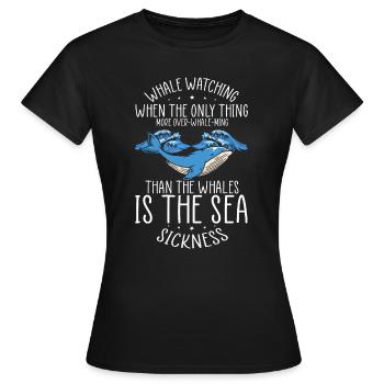 Orca Beobachtung für Buckelwale und Meerwale - Frauen T-Shirt - Schwarz - Vorne - AI Model Female 172 dark (172cm)