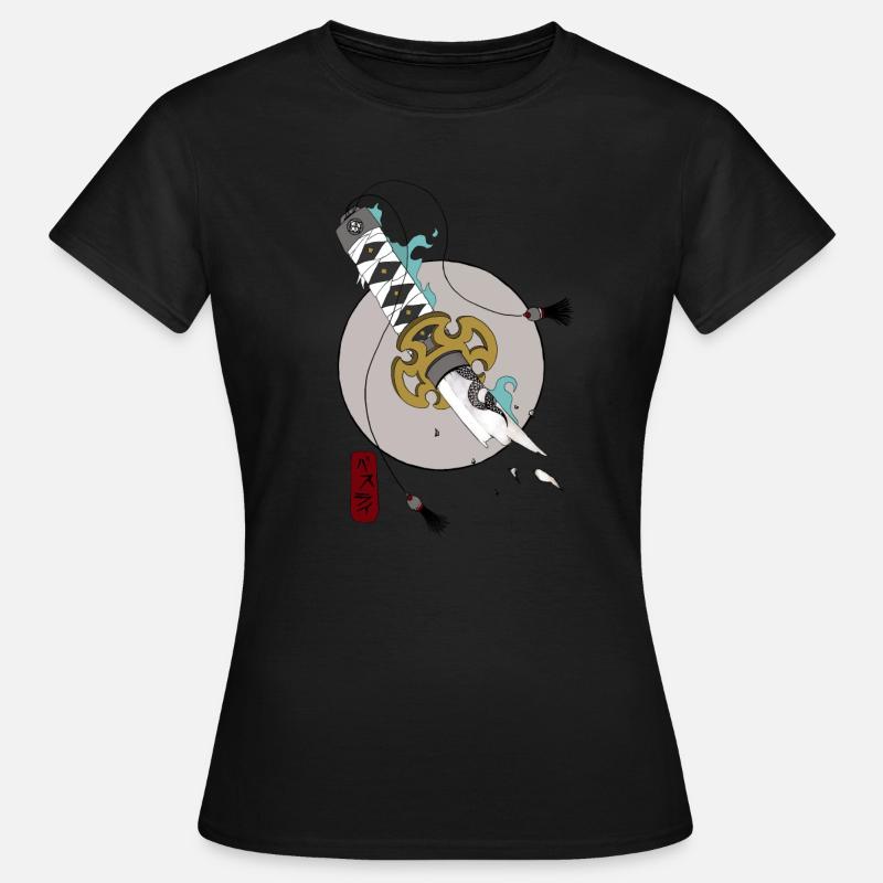 Samurai Katana - Frauen T-Shirt - Schwarz