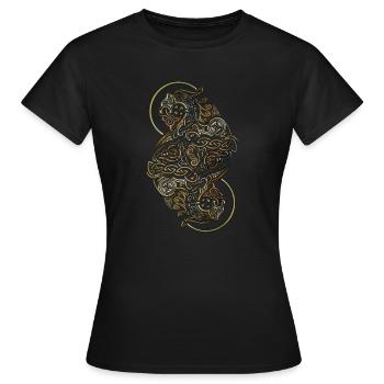 Groß Wikinger Ornament - Frauen T-Shirt - Schwarz - Vorne - AI Model Female 172 dark (172cm)