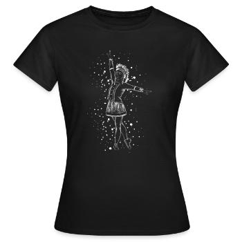 Tanzmariechen weiß | Black & White Collection - Frauen T-Shirt - Schwarz - Vorne - AI Model Female 172 dark (172cm)