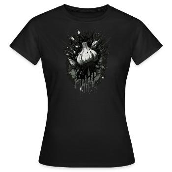 Knoblauch - Frauen T-Shirt - Schwarz - Vorne - AI Model Female 172 dark (172cm)