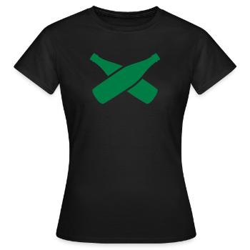 bouteille - T-shirt Femme - noir - Devant - AI Model Female 172 dark (172cm)