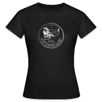 Mr. Adrenalin - Frauen T-Shirt - Schwarz - Vorne - AI Model Female 172 dark (172cm)
