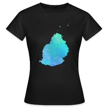 Mauritius - Frauen T-Shirt - Schwarz - Vorne - AI Model Female 172 dark (172cm)