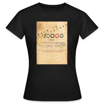 Parodie de Google Retour vers le futur - T-shirt Femme - noir - Devant - AI Model Female 172 dark (172cm)