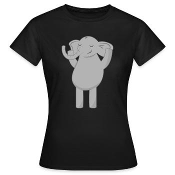 Elephant elephant - Women's T-Shirt - black - Front - AI Model Female 172 dark (172cm)