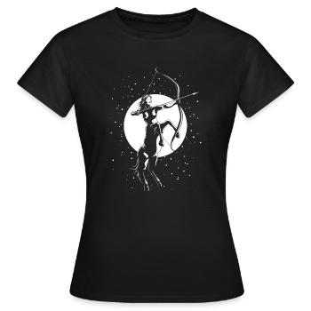 Schütze - Frauen T-Shirt - Schwarz - Vorne - AI Model Female 172 dark (172cm)
