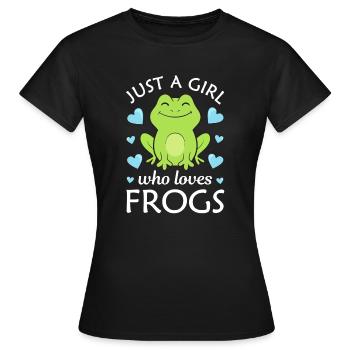 Frog Frogs - Women's T-Shirt - black - Front - AI Model Female 172 dark (172cm)