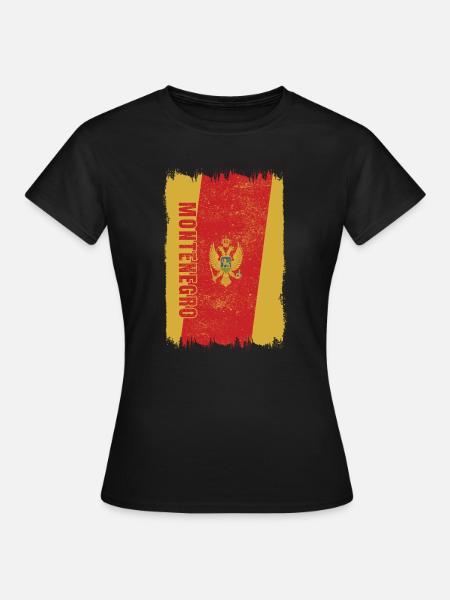 Montenegro Flagge - Frauen T-Shirt - Schwarz