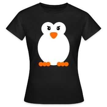 Oiseau de mer Animal Pingouin Antarctique Zoo Oiseau - T-shirt Femme - noir - Devant - AI Model Female 172 dark (172cm)