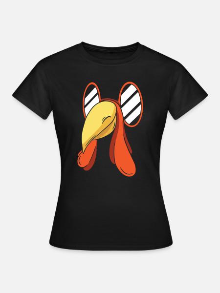 Turkey Face - Frauen T-Shirt - Schwarz