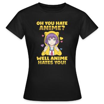 Anime Serien Design - Frauen T-Shirt - Schwarz - Vorne - AI Model Female 172 dark (172cm)