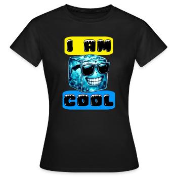 Eis - Frauen T-Shirt - Schwarz - Vorne - AI Model Female 172 dark (172cm)