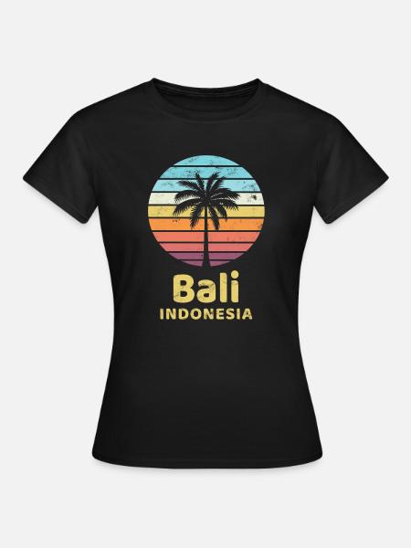 Tropische Insel - Frauen T-Shirt - Schwarz