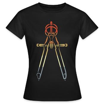 Boussole Look Vintage - T-shirt Femme - noir - Devant - AI Model Female 172 dark (172cm)