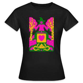 Wicca Cult - Frauen T-Shirt - Schwarz - Vorne - AI Model Female 172 dark (172cm)
