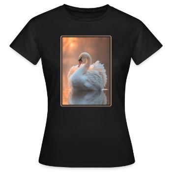 Swans Swan - Women's T-Shirt - black - Front - AI Model Female 172 dark (172cm)