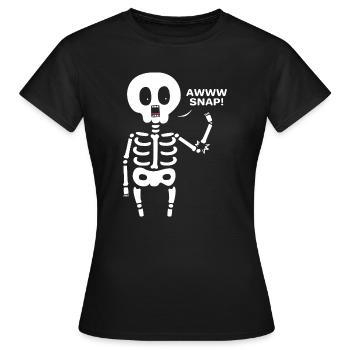 Bone Fracture Halloween Skeleton Bone Arm Fracture - Women's T-Shirt - black - Front - AI Model Female 172 dark (172cm)
