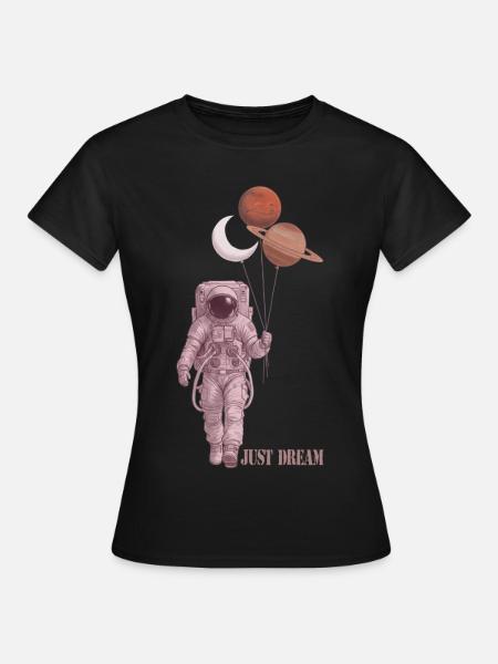 Astronaut - Frauen T-Shirt - Schwarz
