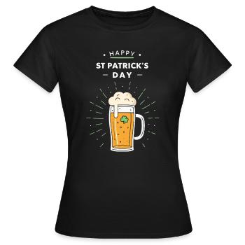 Festive St. Patrick's Pint - Women's T-Shirt - black - Front - AI Model Female 172 dark (172cm)
