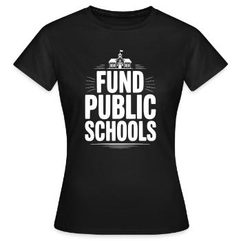 Fonds für öffentliche Schulen - Frauen T-Shirt - Schwarz - Vorne - AI Model Female 172 dark (172cm)
