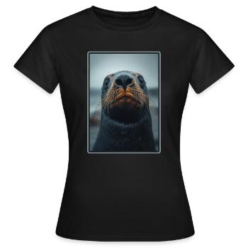 Lions de mer Lion de mer - T-shirt Femme - noir - Devant - AI Model Female 172 dark (172cm)