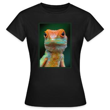 Eidechsen Eidechse - Frauen T-Shirt - Schwarz - Vorne - AI Model Female 172 dark (172cm)