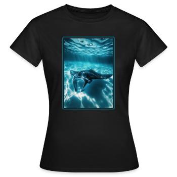 Raies Manta Raies - T-shirt Femme - noir - Devant - AI Model Female 172 dark (172cm)