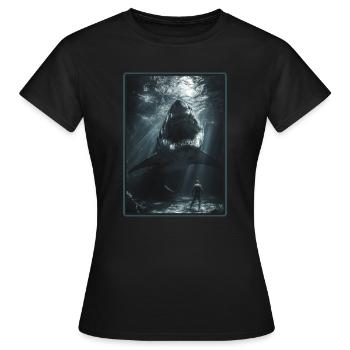 Haie Hai - Frauen T-Shirt - Schwarz - Vorne - AI Model Female 172 dark (172cm)