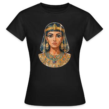 Cleopatra - Queen of Egypt (fresco) - Women's T-Shirt - black - Front - AI Model Female 172 dark (172cm)