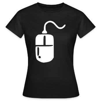 Retro_Vintage_80er_90er_Jahre_Maus_Computermaus - Women's T-Shirt - black - Front - AI Model Female 172 dark (172cm)