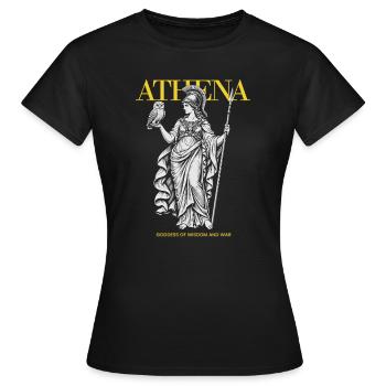 Athena: Wisdom and War Goddess - Women's T-Shirt - black - Front - AI Model Female 172 dark (172cm)